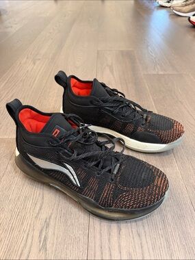 Li-Ning Yushua XII Black & Orange Basketball Sneakers